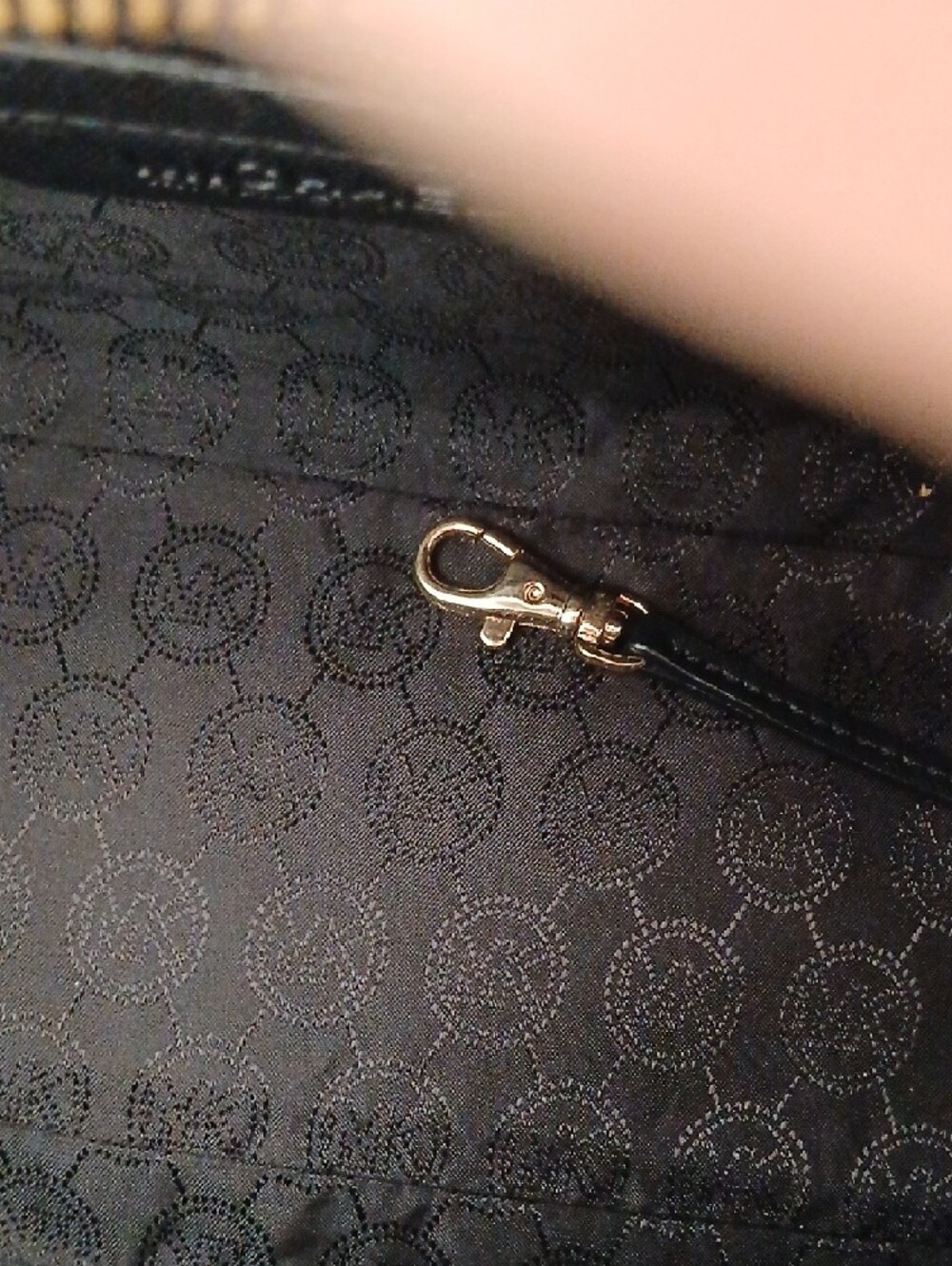 Michael Kors Black Saffiano Leather Satchel with Red Pom Pom Charm - Picture 3 of 8